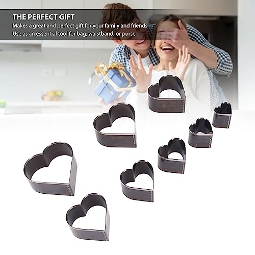 8Pcs Leather Punching Die Set Heart Shapes Hollow Punching Tool | Leather Craft Hollow Cutter Puncher Cutting Tool for DIY Cutter Craft - color: #7