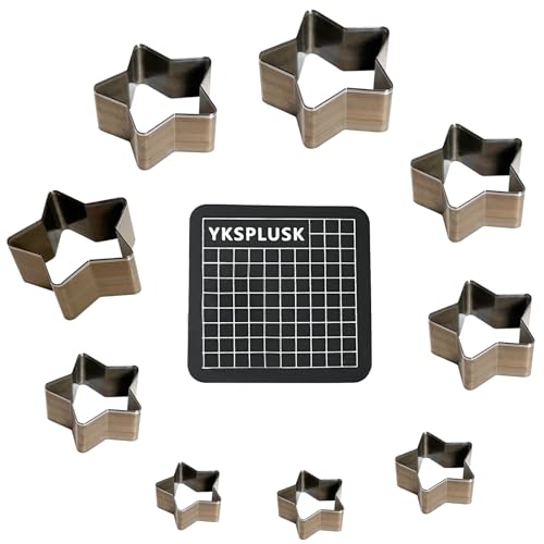 9 Pcs Leather Hole Cutter Punch Set, 9 Sizes Star Shape Cutter Dies Tool, Cutting Mold Punching Die Set for DIY Leathercraft, Leather Cutter Hollow Punching Tool with Plastic Box - style: 9 Pcs Star