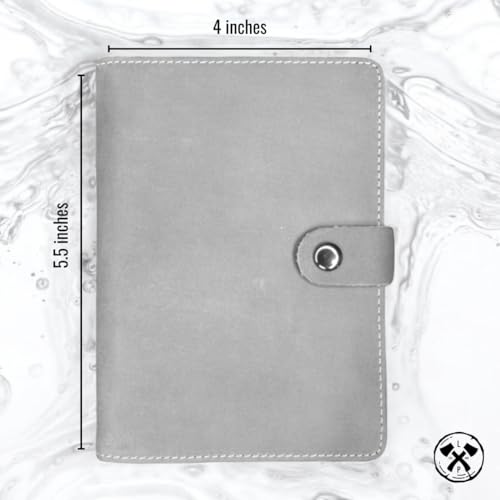 Genuine Leather AirTag Passport Holder and Wallet for Men and Women RFID Blocking for Secure Traveling and Documentation Organizer (Grey) - color: Grey