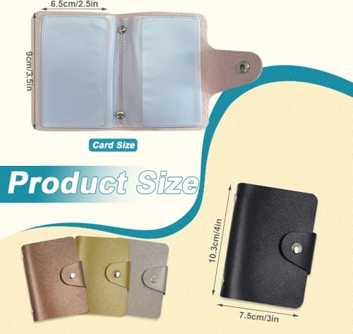 Leather Business Credit Card Holder with 24 Card Slots, Credit Card Wallet Sleeve Case for Managing Your Cards (Brown,10x8x2.5cm) - color: Brown