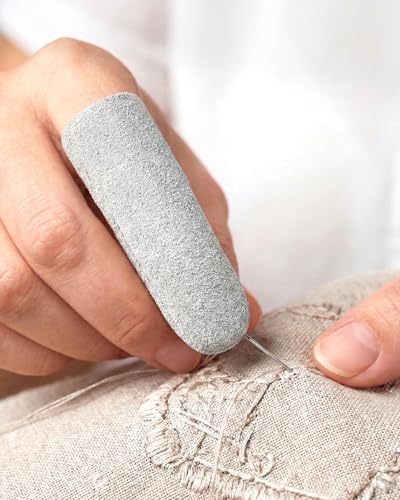 EORTA 10 Pack Leather Finger Cots, Soft Suede Non-Slip Finger Protectors for Needle Felting, Sewing, Electronics Repair, Knitting, Needlework, Embroidery & Crafts, Grey - color: Grey