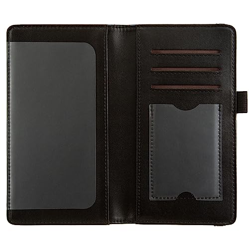 Checkbook Cover for Personal Checkbook, Checkbook Wallet with RFID Blocking and Credit Card Slot (leopard print) - color: leopard print