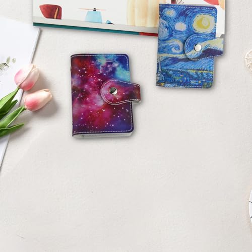 2 Pcs Credit Card Holder and business card holder，Sd Card Holder Each Has 26 Card Organizers, 2024 New Credit Card Holders book for Men and Women. - color: Astral
