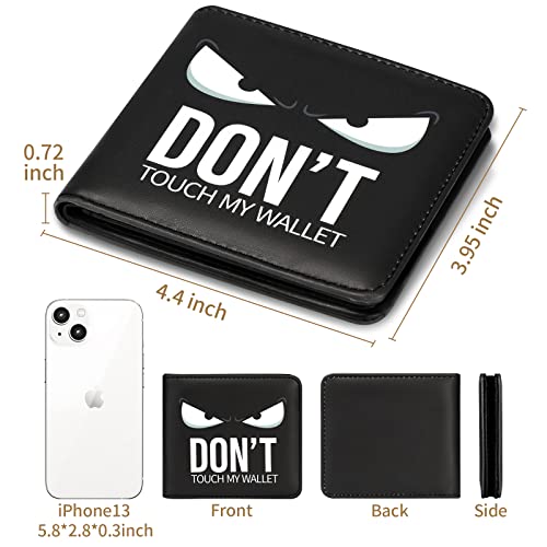 Teen Boys Cool Wallet-Men Mens Men'S Funny Leather Credit Id Card Cash Holder Man Black Rfid Blocking Zipper Wallets With Coin Pocket Id Window Aesthetic Teen Boy Male Youth Guys - color: dark eye