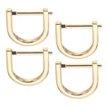 PATIKIL D-Rings Screw in Shackle, Horseshoe U Shape D Ring Zinc Alloy - color: Light Gold, size: 1"
