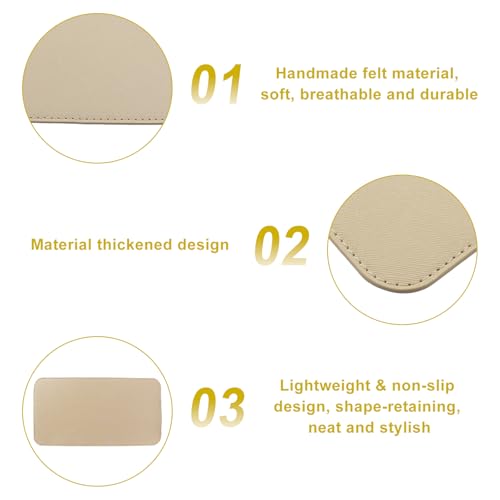 Coufce 1 Pcs Beige Leather Bag Shaper Liner Board | Bag Base Shaper Insert, For Tote Purse Handbag, Anti-Sag Bottom Pad - color: Beige