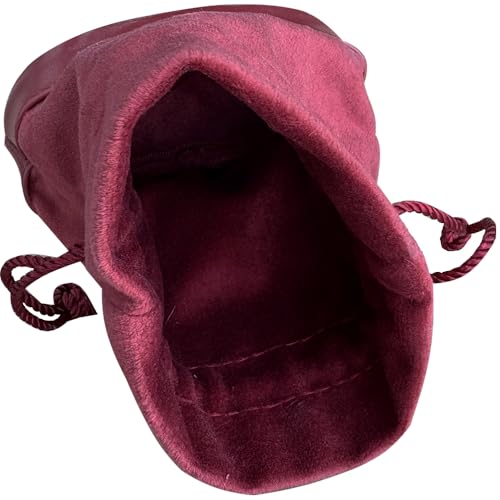 2pcs Velvet Drawstring Pouches PU Leather Bottom Gift Bags for Jewelry,Ring,Earrings,Earphone,Wedding Favors, Party Favors,4" X 4.3" (red+green) - color: red+green