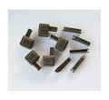 AOHOCA 10 pcs #10 Metal Zipper Latch Slider Retainer Repair Kits (Bronze) | Zipper retainer box and insertion pin,bottom latch sliders retainer zipper insertion pin repair kit replacement - color: Bronze