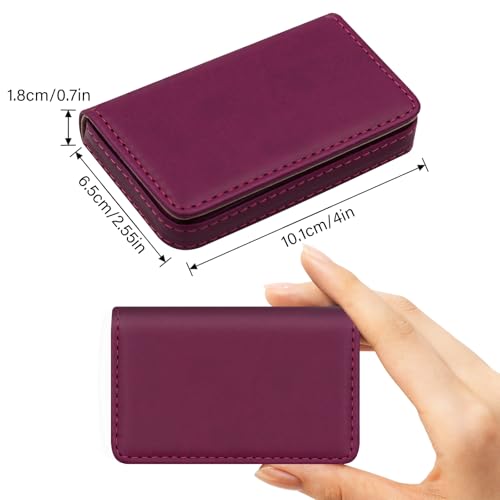 AI-DEE RFID Blocking Wallet - Minimalist Leather Business Credit Card Holder (PW-Wine Red) - color: 12-Green2
