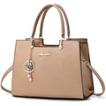 ALARION Purses and Handbags for Women Satchel Purse,PU Leather Tote Bag Crossbody Top Handle Bags with Zipper - color: Gm Khaki
