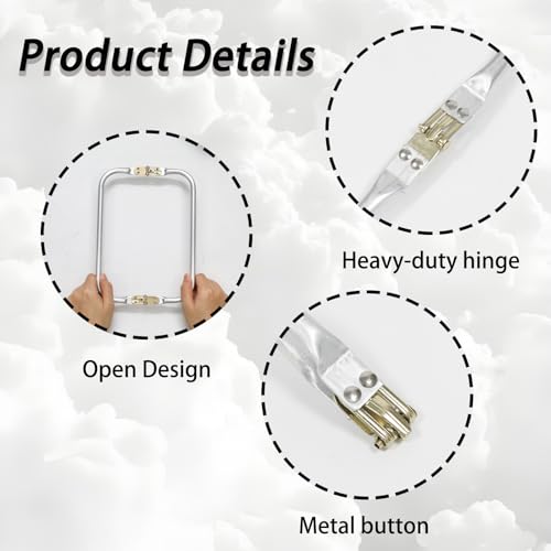 Mormchlots 2Pcs 9.5 Inch Metal Purse Frame | Rectangle Lock Frame Purse Hardware Kiss Lock Clasp Bag Frame, U-Shaped Handle for DIY Bag Making/Sewing Clutch Crafts - size: 9.5inch