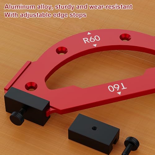 Router Corner Radius Template Router Radius Jig Router Corner Jig Aluminum Alloy Corner Routing Guide Set R10 R15 R20 R25 R30 R35 R40 R50 R60 T10 T20 T30 T35 T40 T50 T60 Use with Router Table - color: 7PCS