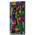 Airkit Nocturnal Garden Checkbook Cover for Personal, PU Leather for Women | Check Book Holder, with Elastic Band, Pen Holder & Transparent PVC Divider for Duplicate Checks - color: Nocturnal Garden