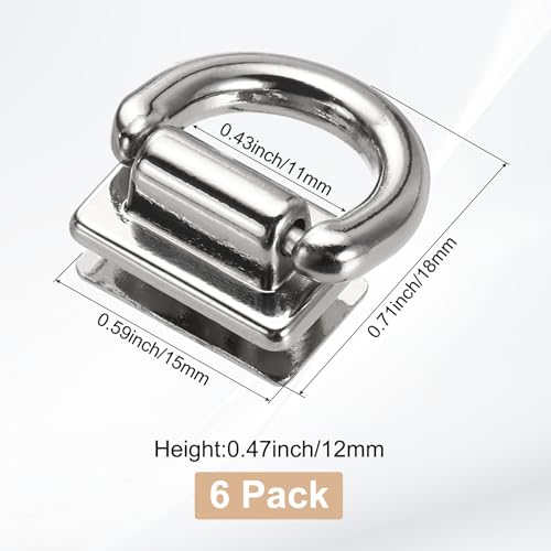 M METERXITY Metal Bag Connector, Purse Suspension Clasp with D Ring for Purse/DIY Crafts Hardware Accessories - color: Silver
