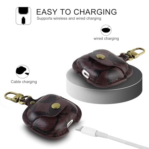 for AirPods 4 Case, Leather Full Body Shockproof Protective Cover (B) - color: B