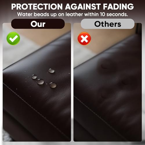 Leather Recoloring Balm - Scratch Repair & Color Restore Kit for Faded Leather, Leather Couch & Car Seats - 12OZ Leather Restorer Balm for Furniture, Auto Interior, Vinyl, Accessories (Dark Brown) - color: Dark Brown, size: 12 OZ