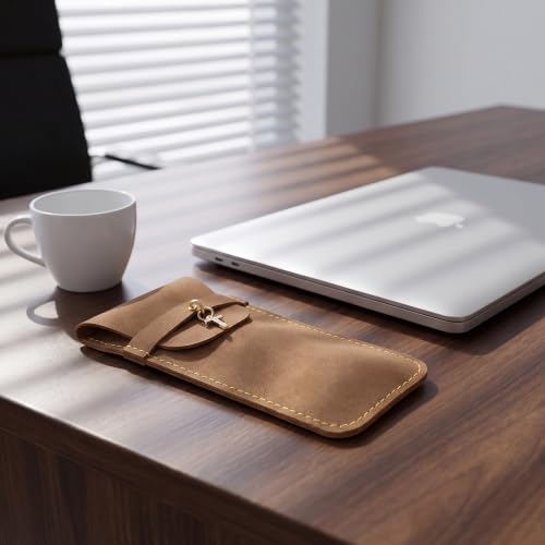 Personalized Initial PU Suede Pen Pouch - Office and Professional Storage Accessory, Ideal Gift for Coworkers (T) - color: T