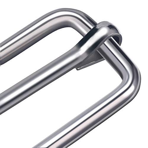 Tatuo 50 Pcs Slide Buckle 1 Inch Metal Tri-glide Slides Rectangle Buckle Adjustable for Fasteners, Strap, Backpack DIY(Silver) - color: Silver