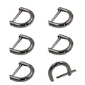 D-Rings with Closing Screw Shackle, U Shape Ring Key Holder, Horseshoe Shape Ring, Bag Hardware Accessories, DIY Leather Craft Purse Replacement (0.6 Inch/Gun Black), 6 PCS - color: Gun Black