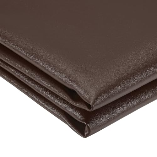 uxcell Marine Vinyl Fabric, 54 Inch 1 Yard Upholstery Faux Leather Soft Waterproof Sheets Fabric for Crafts DIY Sewings Sofa Wallets Handbag Car, Dark Brown - color: Dark Brown