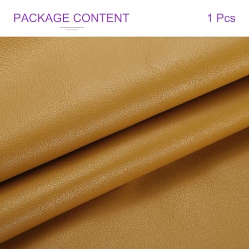 DMiotech 1 Pack 8 Inch x 53 Inch Faux Leather Sheet Furniture Cover Fabric Skin Yellow PU Leather Roll for Handmade DIY Craft Projects - color: Yellow, size: 8 Inch x 53 Inch