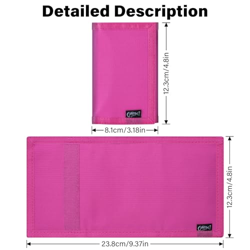 Men’s Nylon Trifold Wallet with 6 Page Wallet Insert, Ultra Thin and Security Wallet with ID Window for Card Cash Holder, Modern Fashion Purse Gifts for Teen Boys Men Women -Rose - color: 24017 Rose