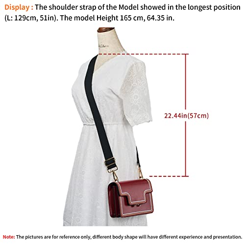 DEVPSISR Wide Shoulder Purse Strap Replacement Adjustable Belt Canvas Bag Crossbody Handbag - color: Blue