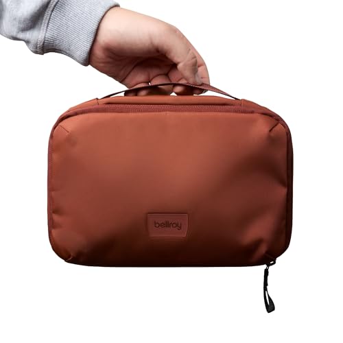 Bellroy Hanging Toiletry Kit 3L, Travel Toiletry Bag - Clay | 3L hanging toiletry bag for men and women, designed for travel - color: Clay