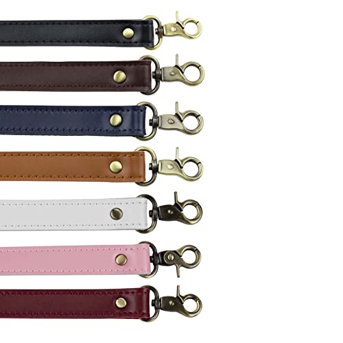 Allzedream Genuine Leather Purse Strap Sewing Canvas Replacement Handbag Shoulder Bag 2 Pcs - color: Pink