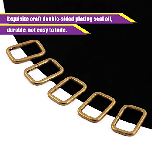 Swpeet 60Pcs Heavy Duty Metal Rectangle Ring - color: Bronze, size: 1/2 Inch