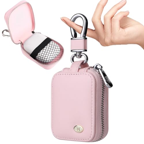 Earbud Case, Headphone Storage Case with Keychain EB-1Pcs Pink - color: Pink
