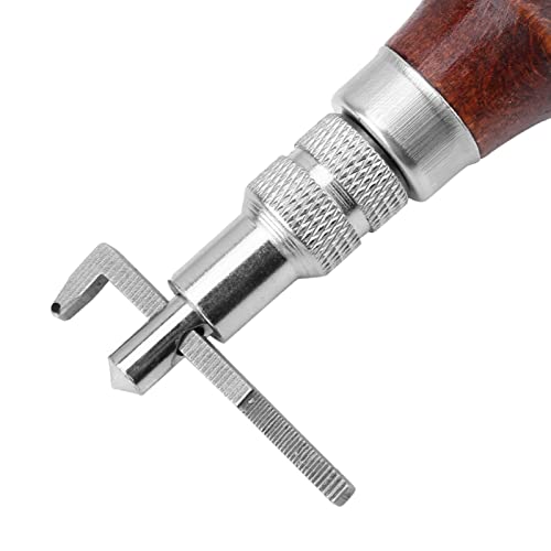 Leather Groover, Professional Adjustable, Leather Stitching Tool, High Hardness Quenching Steel Edge Precision, for DIY Crafting, Leather Goods Making, Handbag Repair, Wallet Custo