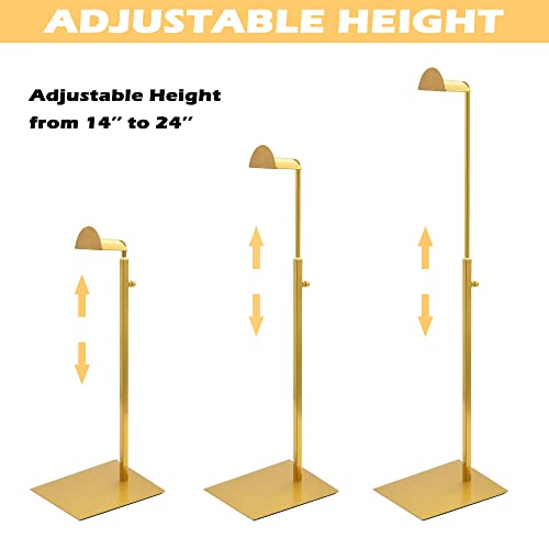 Royxen 3 Pack Purse Holder, Purse Display Stand with Adjustable Height, Bag Stands for Display, Stainless Steel Purse Rack for Bags Organizer (Gold) - color: Gold