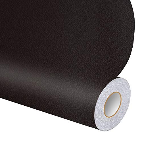 DXBULL Large Leather Repair Kit Self Adhesive Leather Tape Waterproof, DIY Leather Patch for Couches Car Seats Furniture Kitchen Cabinets Wall 23.6 x 78.7 inch (Black) - color: Black, size: 23.6x78.7 inch