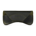 Londo Genuine Leather Case for Eyeglass, Sunglasses, Goggles and Spectacles with Magnetic Closure - color: Green