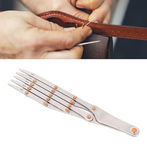 Expanding Sewing Gauge, Equal Distance Leather Belt Quick Mark, Equidistant Measuring Marking Drapery Guide Ruler, Equally Spacing Isometric Divider Ruler Tool (5 Teeth Without - style: 5 Teeth Without Lock Function