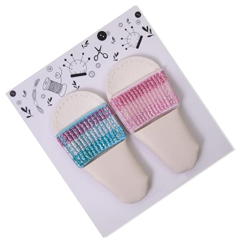 1 Pair Finger Protector Knitting Finger Guards Leather Thimbles Needle Felting Supplies for Hand Sewing Embroidery