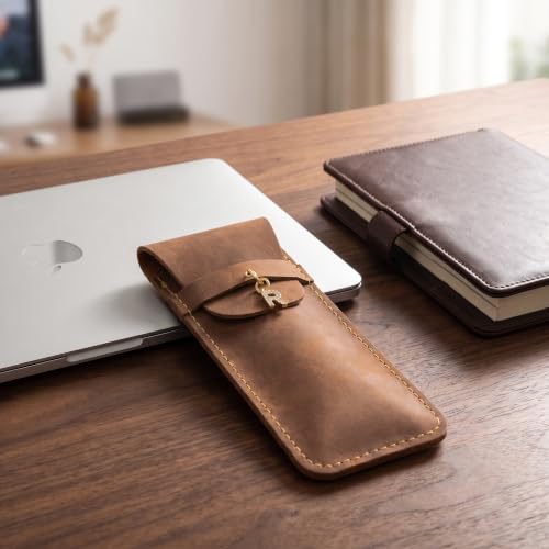 Personalized Initial PU Suede Pen Pouch - Office and Professional Storage Accessory, Ideal Gift for Coworkers (R) - color: R