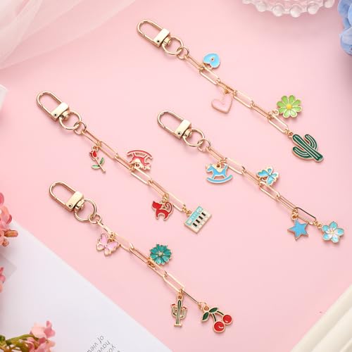 Liliaafar 100 Set Keychain Making Kit Metal Keychain Clips with Key Ring Swivel Snap Hook Lobster Claw Clasps and Extender Chain Bulk for DIY Craft Supplies Jewelry Bags Accessories Gift (Gold) - color: Gold
