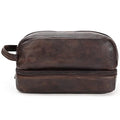 Premium Handmade Leather Toiletry Bags for Men and Women, Genuine Leather Dopp Kit and Shaving Bag for Men, Travel Cosmetic Bag for Women's and Men's, Retro - Cognac - color: Retro - Cognac (Large)