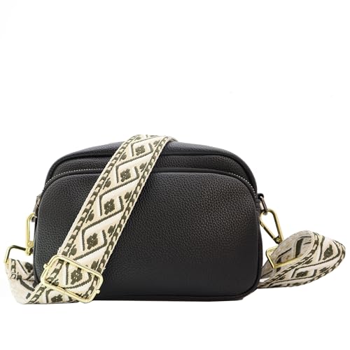 1.5" Wide Purse Strap Adjustable Replacement Gold Hardware Long Crossbody Bag Strap for Thick Shoulder Bags Canvas Handbags Straps - color: Gold Hardware-431
