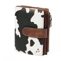 GOIACII Small Wallet Women RFID Blocking Trifold Clutch Ladies Credit Card Holder Zipper Pocket Wallets for Women Cow Print - color: Cow Print