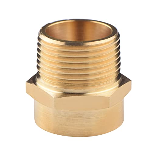 4 Pack G 3/4 (BSP) Female Thread to US 3/4 NPT Male Thread Brass Pipe Fitting Adapter,G to NPT Adapter 3/4 Inch Converter Connector - color: 4 PACK 3/4" BSP x 3/4" NPT