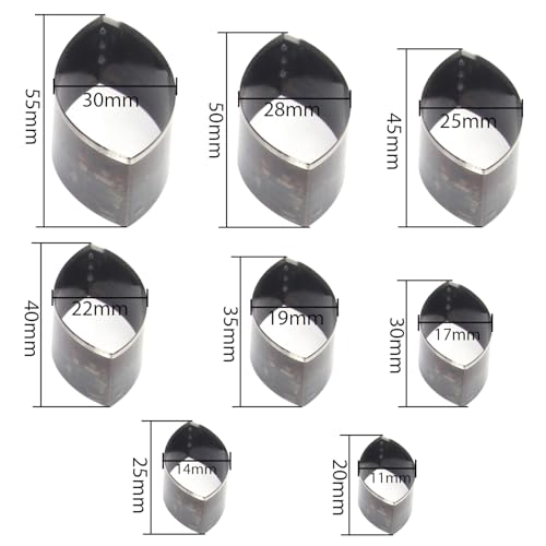 8PCS Leather Punching Die Set, Oval Shapes Hollow Punching Tool Leather Craft Cutting Tool Dies Set for DIY Wallet - color: #5