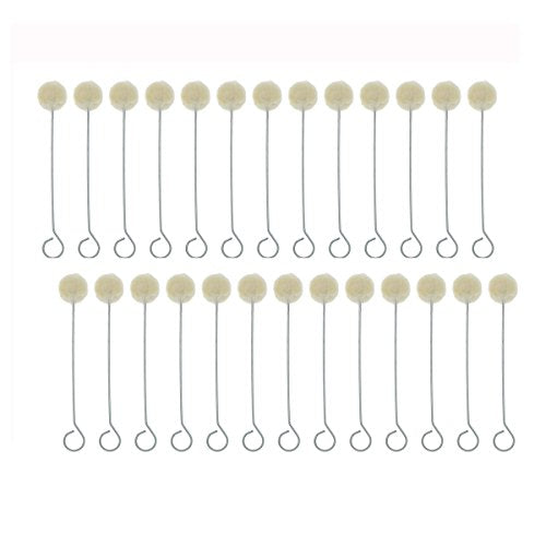 50 Pieces Wool Daubers Ball Brush Leather Dye Dauber Dyeing Applicator with Metal Handle for DIY Crafts Projects - color: 50pcs