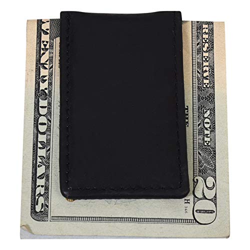 Men's New Leather Strong Magnetic Money Clip (Motorcycle) - color: Motorcycle