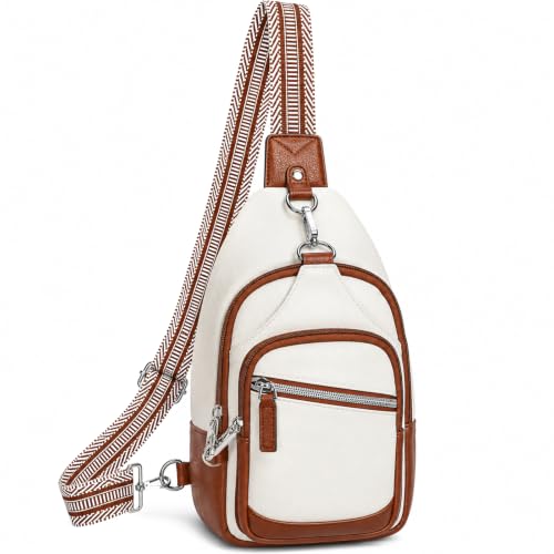TOPEAST Sling Bag for Women, Anti-Theft Crossbody Bag with RFID Blocking - color: Beige