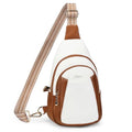 BIAVOI Crossbody Bags for Women Anti Theft Small Sling Handbag with Zipper Lock Vegan Leather RFID Blocking Chest Pure - color: Beige Brown-02