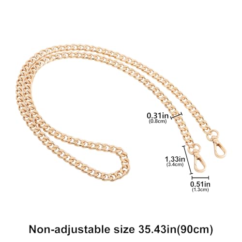 Bag Chain Strap for Handbag Replacement,Gold Purse Chain Accessories Shoulder Straps Crossbody - color: Style-4-90cm