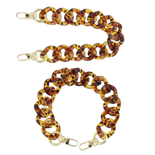 DIY Acrylic Resin Replacement Chain - color: H-shaped Clasp Leopard Print;39cm